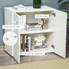 Storage Cabinet w/ Shelves and Door Wooden Sideboard Freestanding Cupboard
