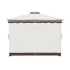 3m/4m Party Hardtop Marquee Gazebo Canopy w/ Aluminium Frame Netting & Curtains