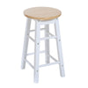 3pc Wooden Kitchen Cart Mobile Rolling Trolley Folding Stools Wheels Drawers