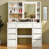 Dressing Table w/ Power Outlet 9 Drawer 10x Magnifying Mirror & Led Slide Mirror