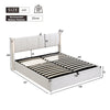 Upholstered Ottoman Storage Bed with Hydraulic Lift & Headboard, Super King Size