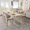 Extendable Dining Table Set w/ 2 Benches&2 Stools, Office Desk Seats 4-8 Persons