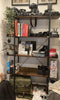 Large Heavy Duty Bookcase Storage Rack Rustic Industrial Bookshelf Steel Frame