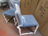 2 x Dusk Rae Dining Chairs Blue Velvet NEW