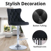 Velvet Swivel Bar Stools Set of 2 Swivel Kitchen Barstools Bar Chairs Grey Black