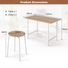 Dining Set Kitchen Table and Chairs for 2 w/ Square Table-White 3-Piece