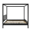 Super King Four Poster Bed Frame in Black - Victoria VCT008