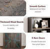 181cm Tall Bookshelf Free Standing Storage Shelf Unit with Storage Dark Oak