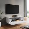 100cm High Gloss Floating TV Cabinet Stand Unit Storage Door Wall Mounted White
