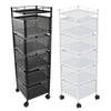 Kitchen Rotating Trolley Shelf Vegetable Fruit Basket Storage Rack Square Holder