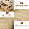 Nightstand with 2 Drawer Bed Side End Table Storage for Bedroom Living Room