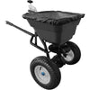 Broadcast Spreader 110 LB Tow Behind Fertilizer Spreader 12" Tires with Cover