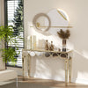 4ft Mirrored Console Table Glass Hallway Desk Sofa Side Foyer Table Home Display