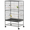 Large Bird Cage Budgie Cage for Finch Canaries Parrot with Stand Grey