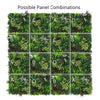 Artificial Green Living Wall Hedge Plant Panels Combo of 4x 50cmx50cm - CARNIVAL