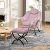 Comfy Armchair with Footstool, Lazy Chair with Footstool Accent Sofa Chair