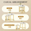 Nesting Coffee Tables Set of 2 Round Stacking Sofa Side Tables Bed/Living