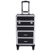 Rolling Makeup Train Case 4 in 1 Cosmetic Trolley Case on Wheels Beauty Storage