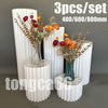 4x Paper Roman Column Flowers Cake Stand Plinth Dessert Holder Cylinder Pedestal