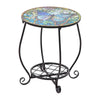 Small Garden Mosaic Butterfly Drinks Side Table Bistro Dining Outdoor Patio Home