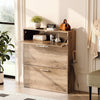 Slim Shoe Cabinet 3 Tier Drop Down Hallway Storage Unit