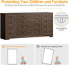 12 Drawer Wooden Chest of Drawers Large Dresser TV Stand Bedroom Storage Unit