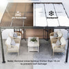 3.4 x 3 m Lean-to Pergola, Wall-Mounted Hardtop Gazebo with Polycarbonate Roof