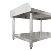 Stainless Steel Food Prep Table Commercial Kitchen Storage Work Top Edges Shelf