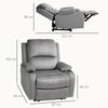 Recliner Armchair for Living Room, Recliner Chair with Cup Holder Grey