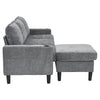L-Shaped Couch Sofa 4-Seater Sectional Sofa Couches With USB, Cup Holder