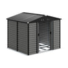 Garden Shed 8 X 7FT Metal Apex Roof With Free Foundation Base Storage House Grey