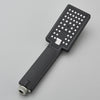 Black EXposed Bathroom Shower Mixer Twin Head Large Bar Set Square Valve System