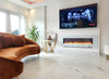 NEW 2025 UHD Electric MEDIA WALL Glass FIRE White Black Grey 50, 60, 72, 78 Inch