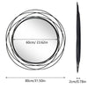 Modern 80cm Round Wall Mirror Decoration Metal Orbital Wall Art for Bedroom Home