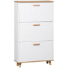 Slim Shoe Storage Cabinet with 3 Drawers and Adjustable Shelves for Hallway