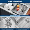 Stainless Steel Double Twin Bowl Kitchen Sink Undermount Inset w/ Waste Kit