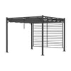 3 x 2.8m Pergola with Retractable Roof & Hollow Shade Garden Canopy Patio Gazebo