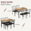 5PCS Wooden Dining Table Set for 4,Kitchen Table&Chairs Set w/Upholstered Seats