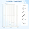 Tall Metal Pet Gate Extra Wide Cat Dog Safety Barrier with Extensions