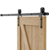 8FT/243cm Sliding Barn Wood Door Hardware Closet Track Kit Single Door Black