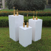 Square Metal Plinth Cylinder Dessert Pedestal Wedding Cake Flower Display Stand