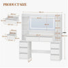 Dressing Table With Led Mirror Drawers Set Makeup Desk Vanity Table Lights