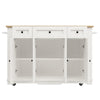 Kitchen Island on Wheels, Rolling Kitchen Storage Trolley with Worktop & Drawers