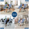 Oversized Folding Saucer Chair with Ottoman, Comfy, Sturdy Frame for Bedroom
