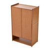 Bamboo 2-Door Shoe Storage Cabinet Rattan Doors Entryway Organizer Shoe Shelves