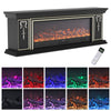 Electric Fireplace With 70in TV Stand Unit Cabinet Fire Logs Heater Flame 10 LED