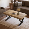 47.24-Inch Rectangle Coffee Table Industrial Wooden Center Table for Living Room