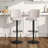 2X Linen Bar Stools Kitchen Counter Island Breakfast Dining Chairs Padded Seat