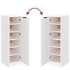 Modern Wooden Narrow 1 Door Hallway Shoe Storage Cabinet Unit Organiser Wood