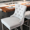 Luxury Grey/BEIGE/BLACK Velvet Bar Stools Kitchen Breakfast Barstools Set of 2 4